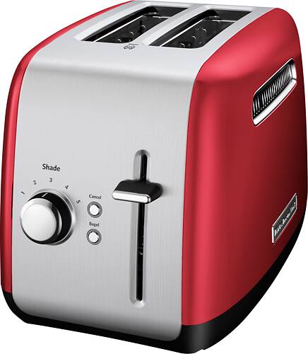 Angle. KitchenAid - KMT2115ER 2-Slice Wide-Slot Toaster - Empire Red.