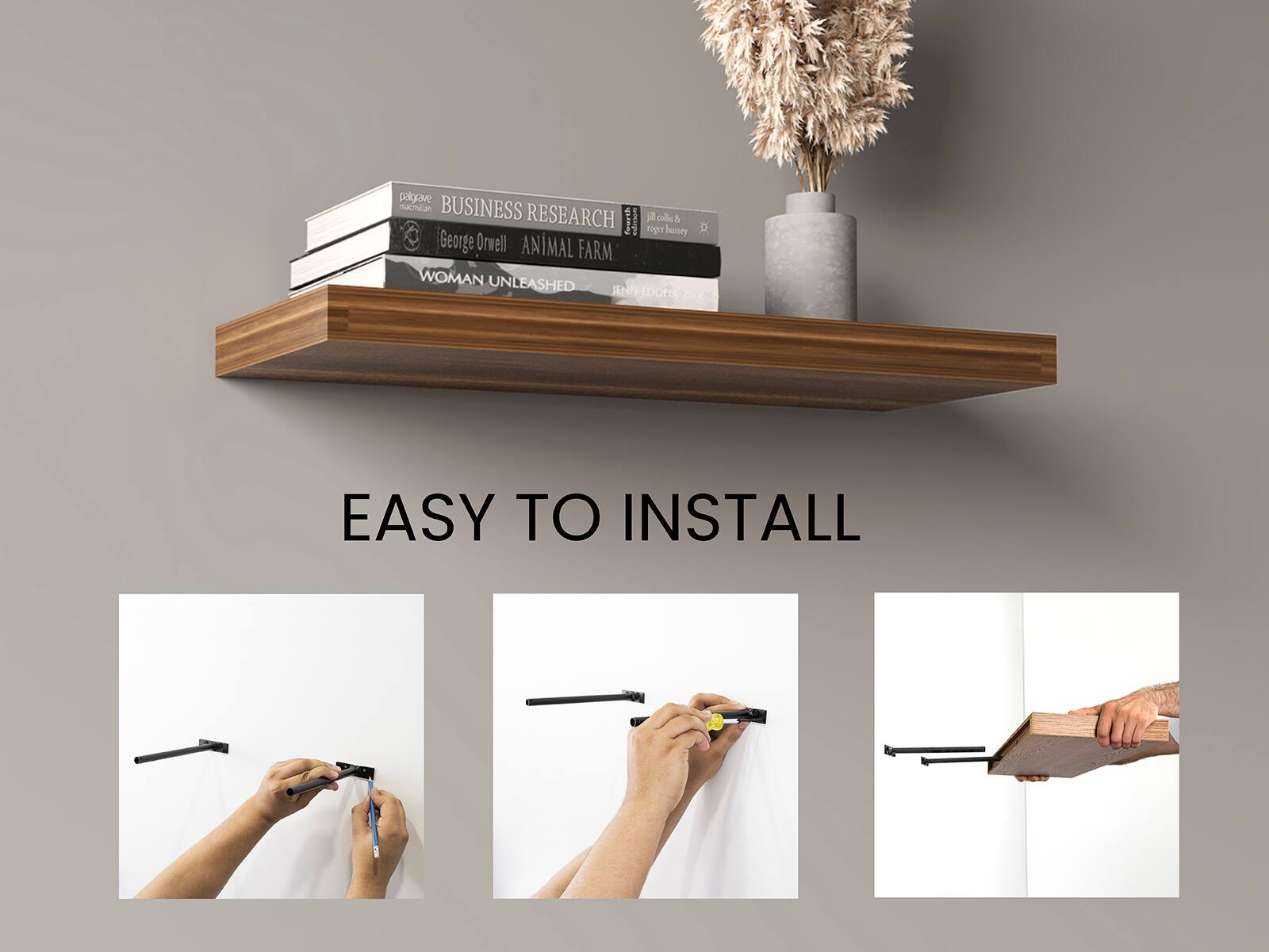 EASY TO INSTALL

- BUSINESS RESEARCH
- George Orwell ANIMAL FARM
- WOMAN UNLEASHED
- JENN EDDES