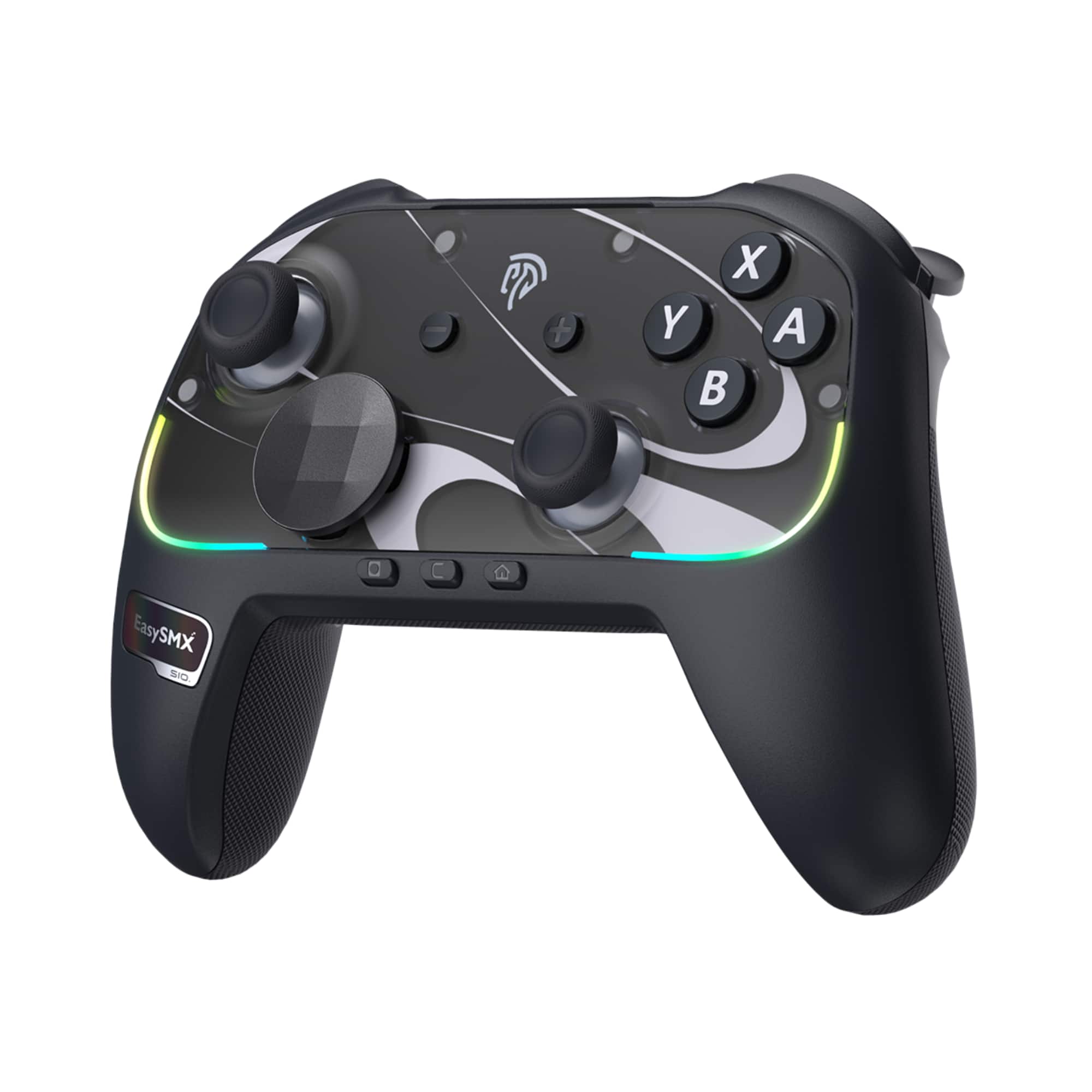 EasySMX - S10 Bluetooth Controller for Switch/Switch 2/PC - Hall Effect Joystick, Mechanical Abutttons, 6-Axis Gyro, RGB - Black