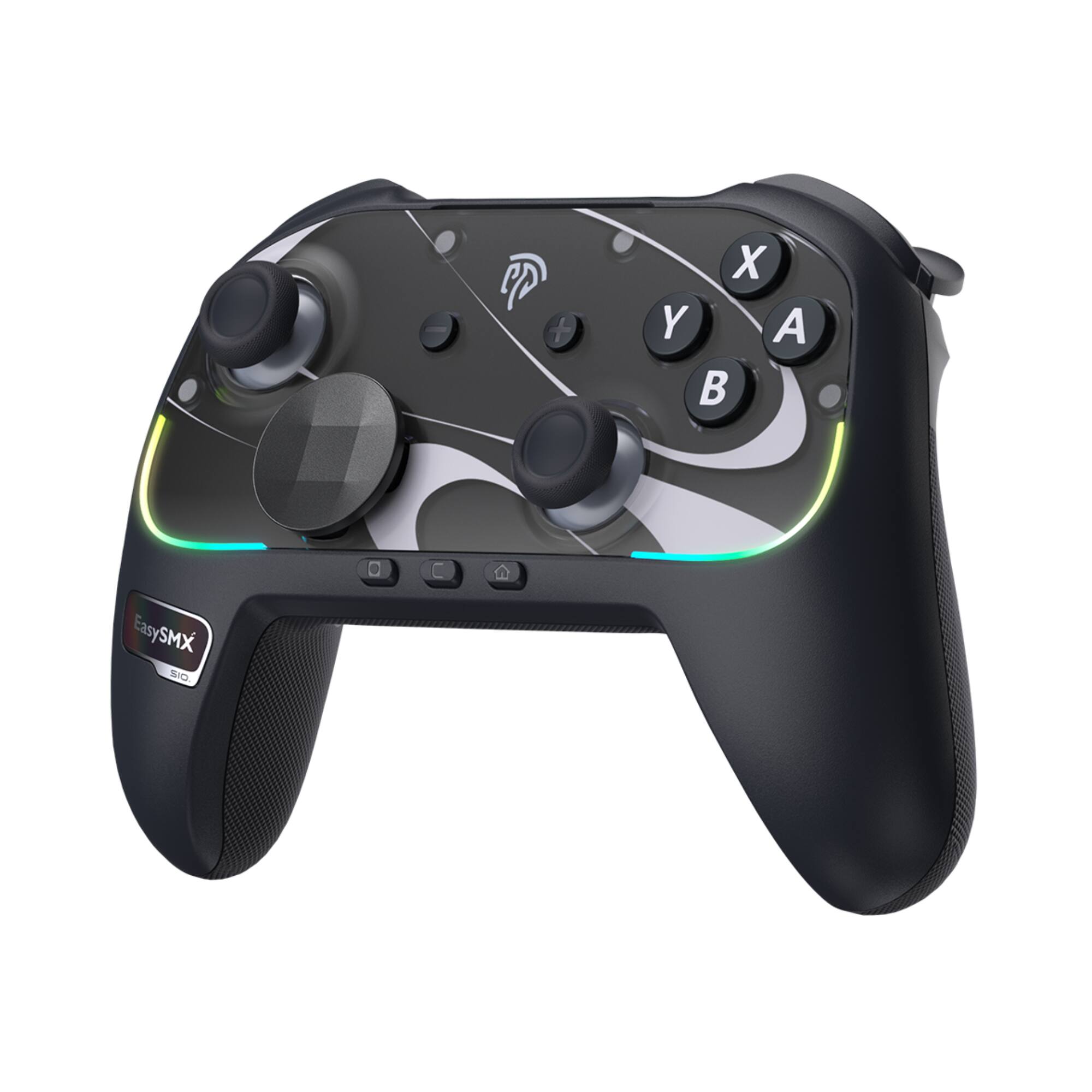 EasySMX - S10 Bluetooth Controller for Switch/Switch 2/PC - Hall Effect Joystick, Mechanical Abutttons, 6-Axis Gyro, RGB - Black