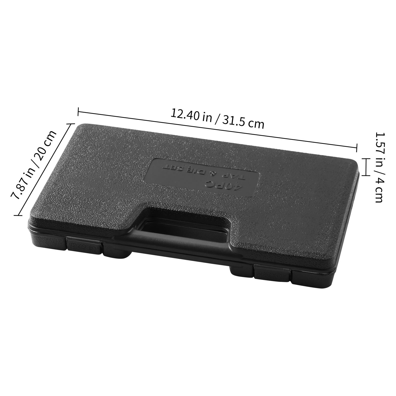 - 7.87 in / 20 cm
- 12.40 in / 31.5 cm
- 1.57 in / 4 cm