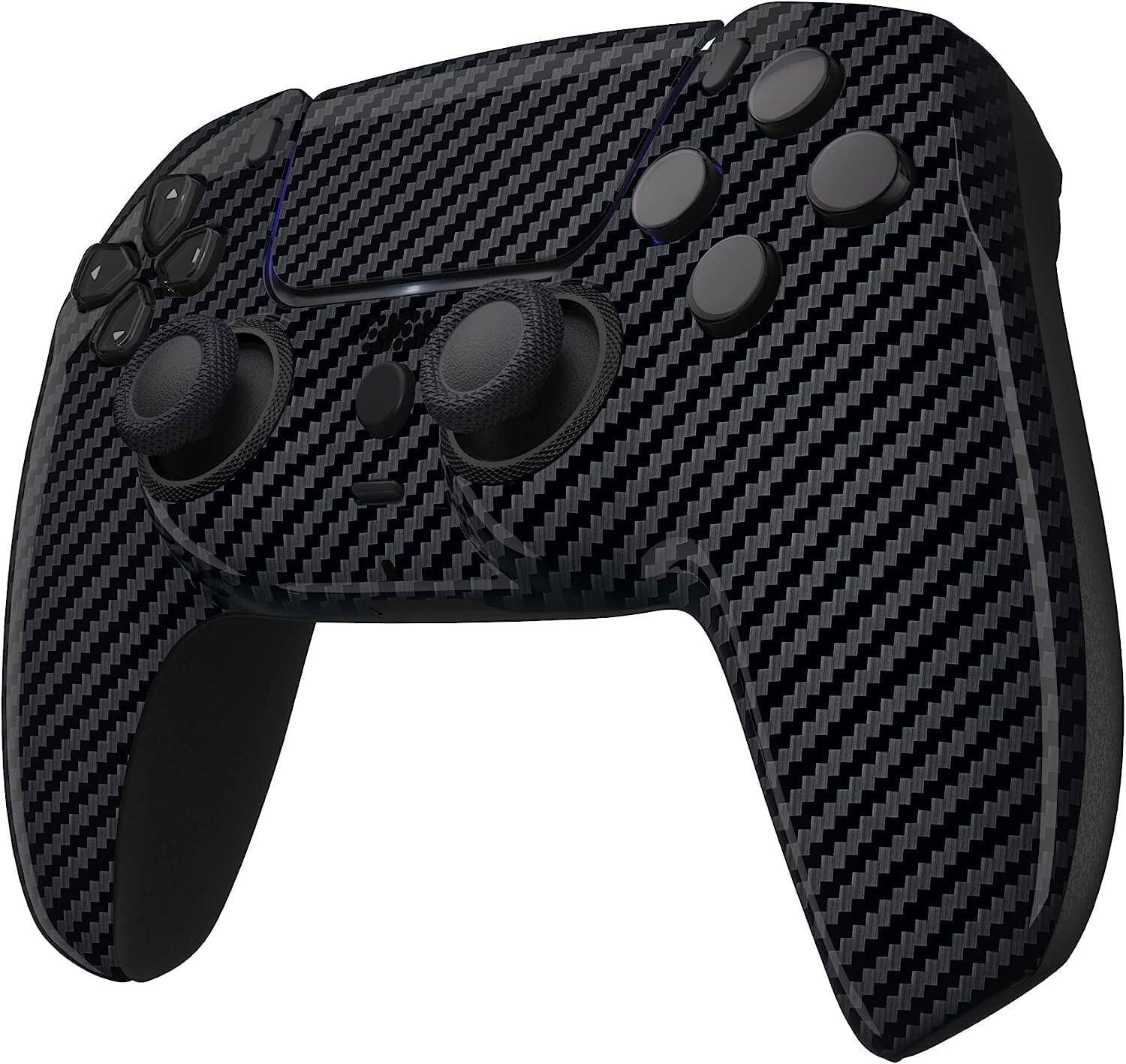 Angle. Custom Controllerzz - Custom Wireless Controller for PS5 - Glossy Carbon Fiber.