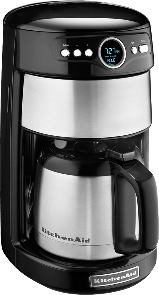 Best Buy: KitchenAid 12-Cup Coffeemaker Black/Stainless-Steel KCM111OB