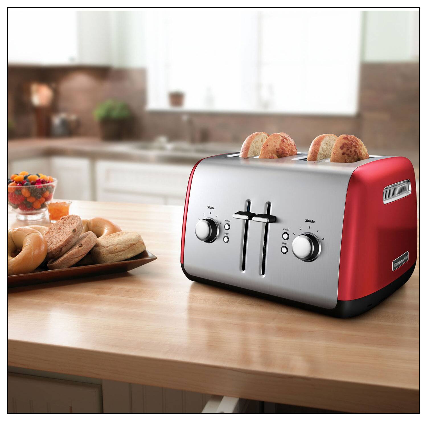 Alt View 12. KitchenAid - KMT4115ER 4-Slice Wide-Slot Toaster - Empire Red.