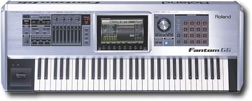 Front. Roland - Fantom-G6 Music Workstation - Silver.