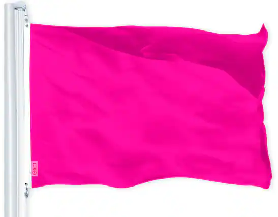 Front. G128 - Printed Flag 3 x 5 ft 150D Polyester Dye Sublimated Brass Grommets Indoor Outdoor - Magenta.