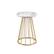 Angle. Walker Edison - Modern Round Cage-Leg Side Table - Faux White Marble.
