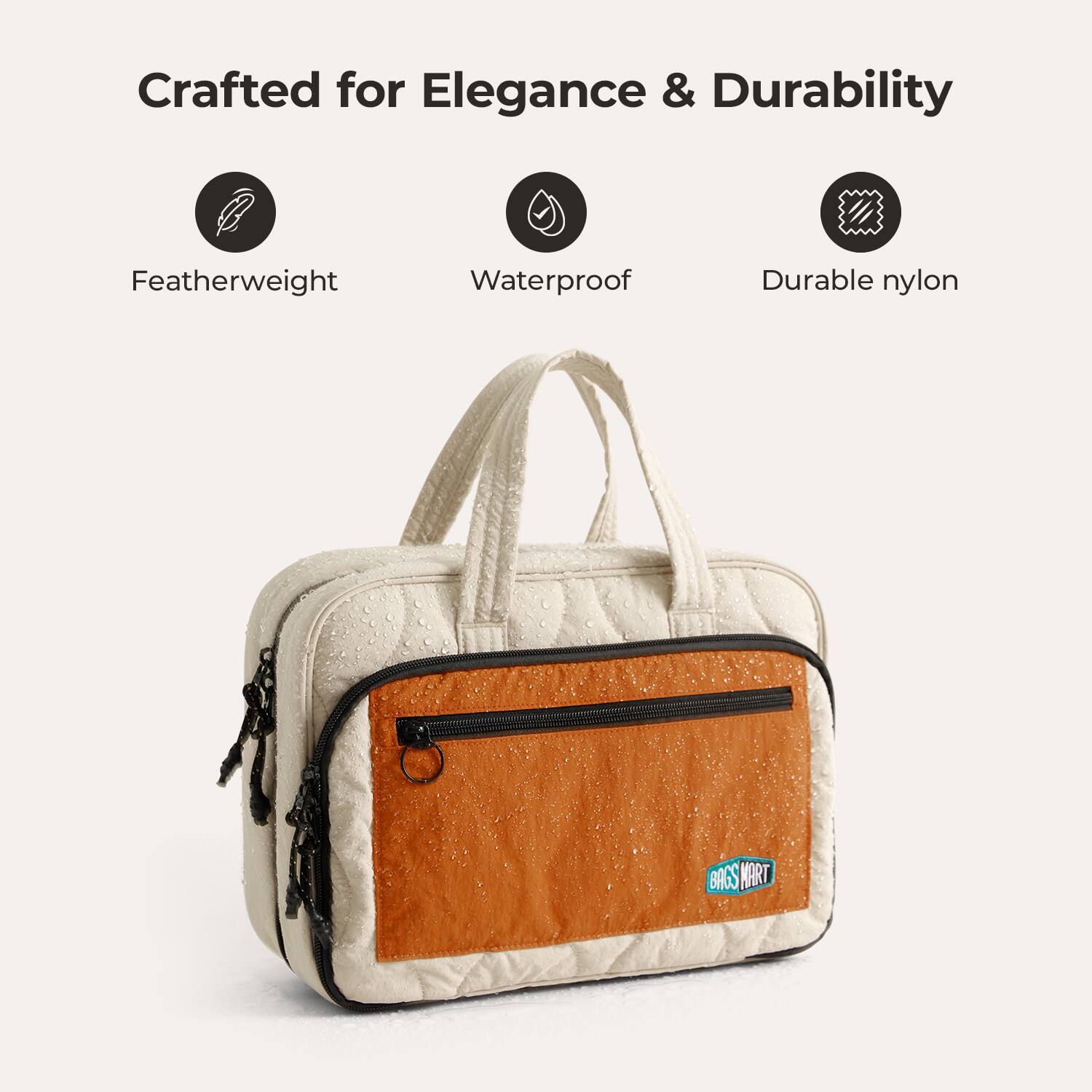 Crafted for Elegance & Durability

- Featherweight
- Waterproof
- Durable nylon