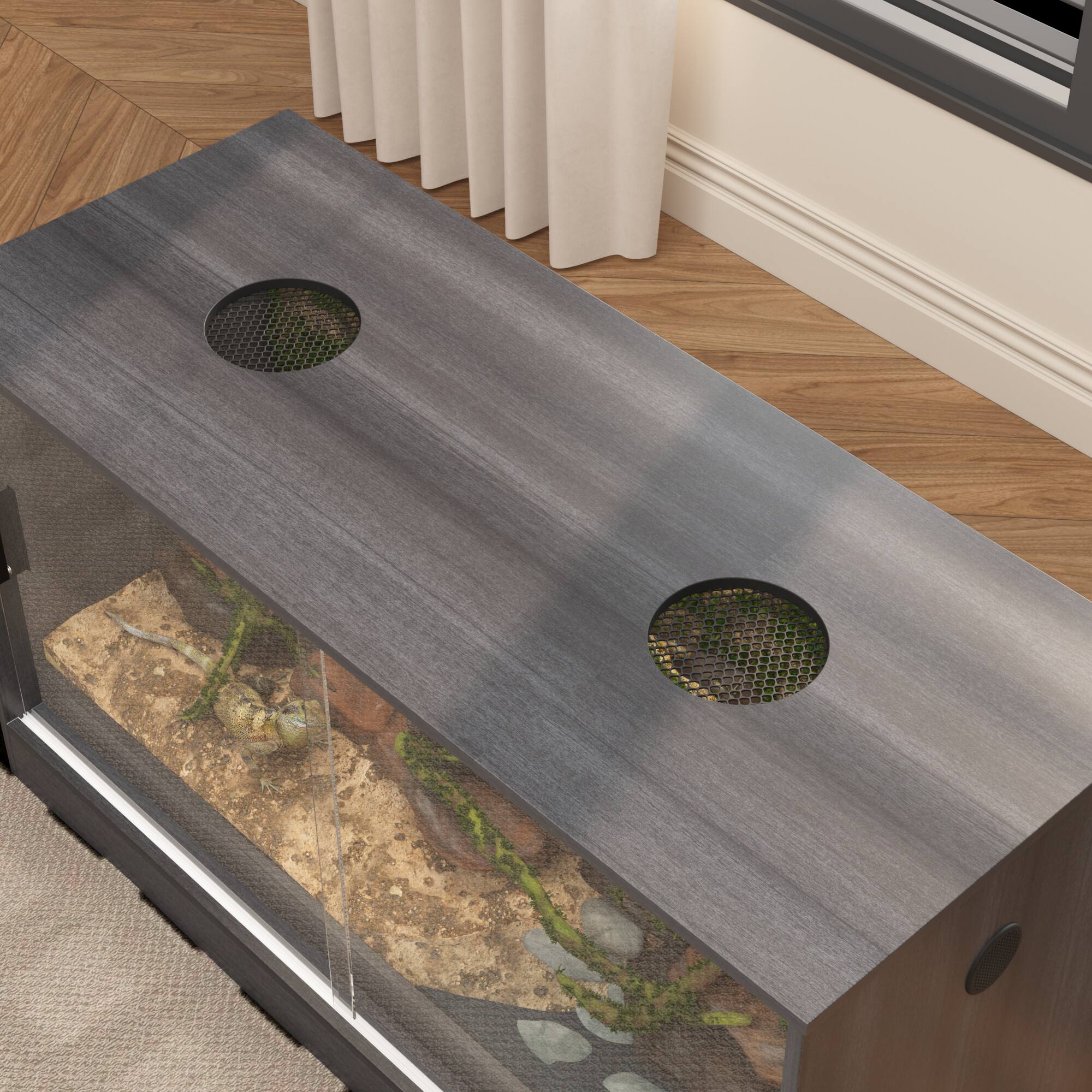 Alt View 10. Famapy - Small Pet Cabinet with Glass Doors, Multi-Functional Habitat for Reptiles Hamsters & Rodents.