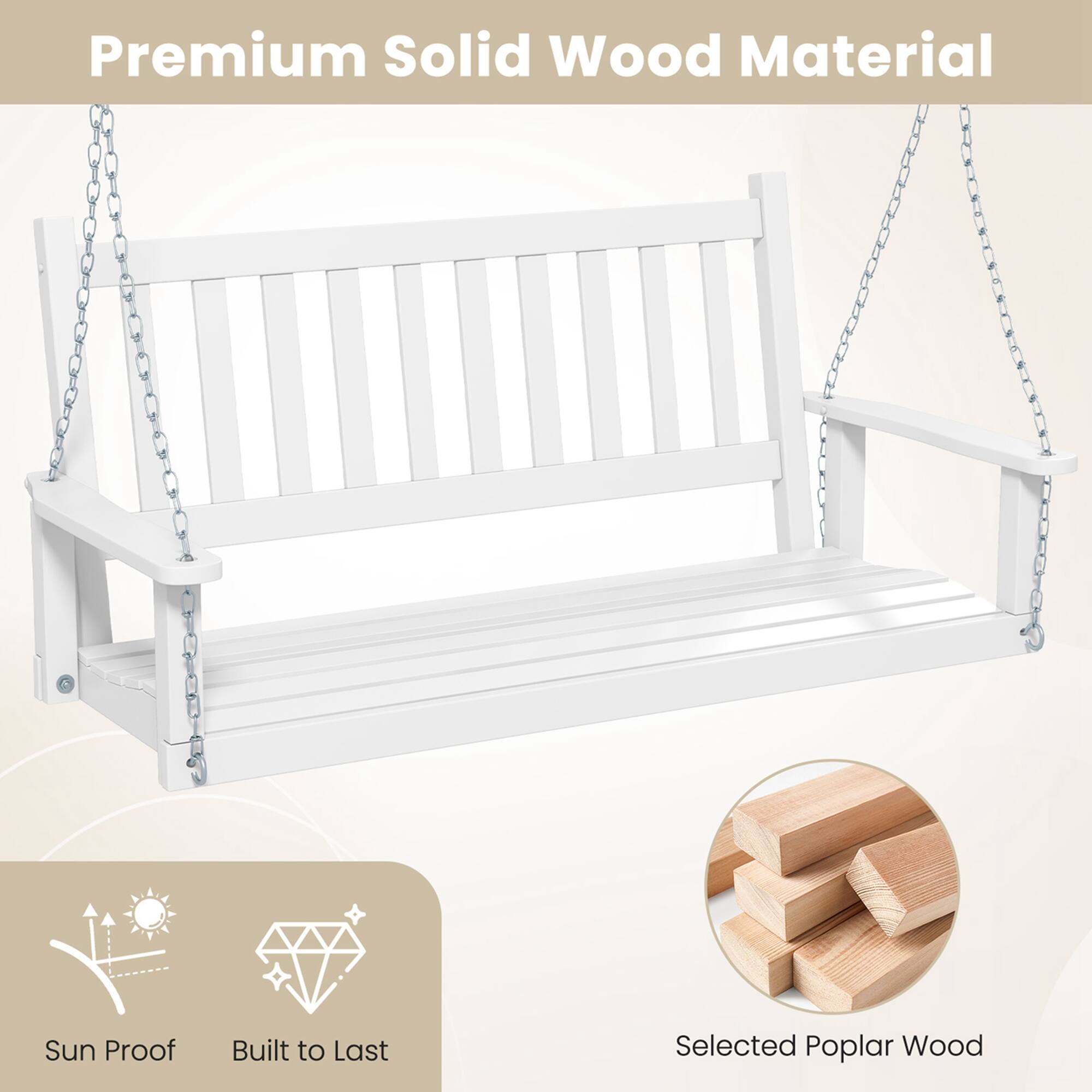 Premium Solid Wood Material Sun Proof Built to Last Selected Poplar Wood