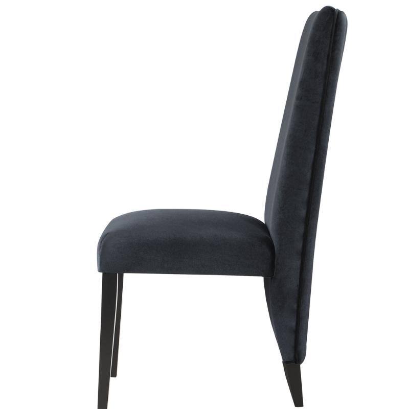 Alt View 2. Hivvago - Hivvago Set of Two Upholstered Velvet Dining Side Chairs - Black.