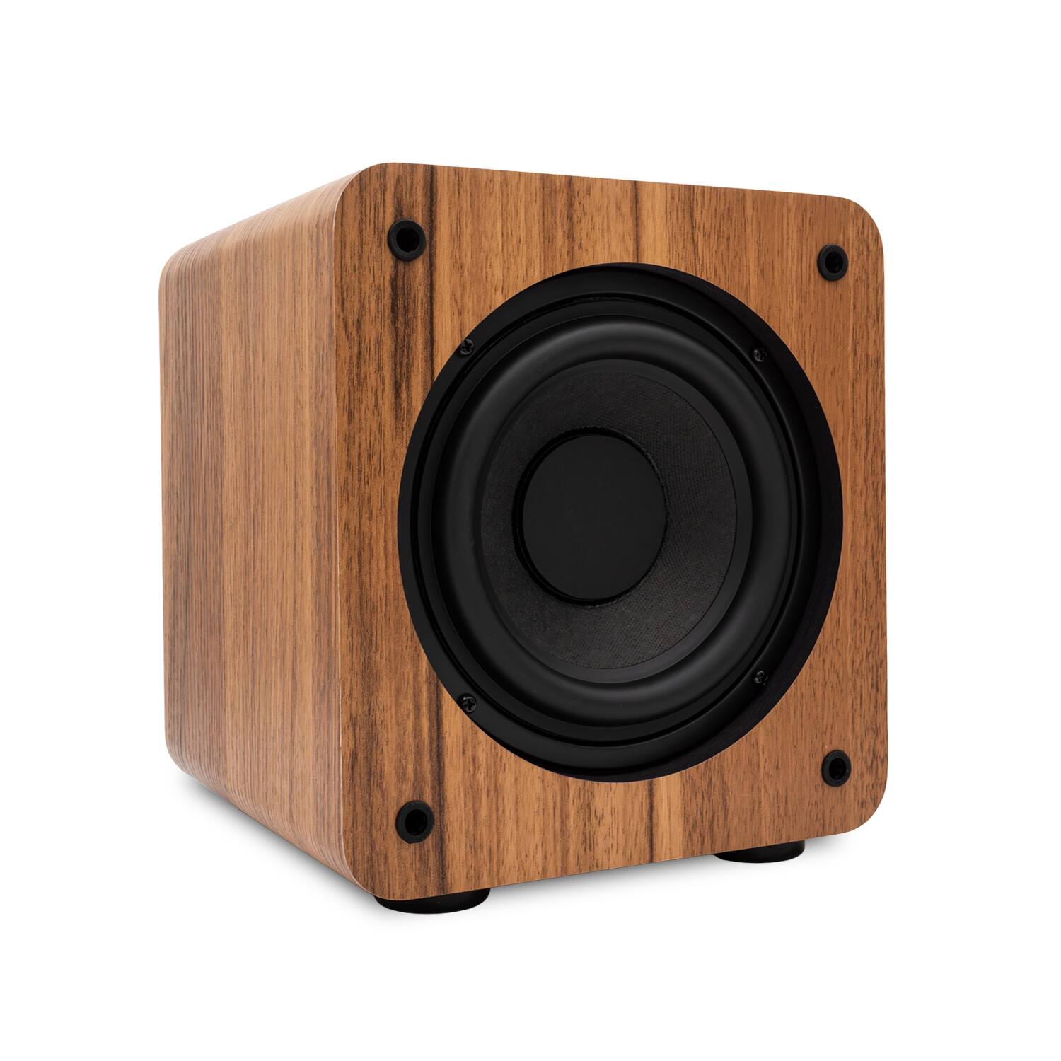 Angle. Audioengine - S6 Powered Subwoofer - Walnut.