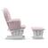 Alt View 11. Storkcraft - Hoop Glider and Ottoman - White/Pink Swirl.
