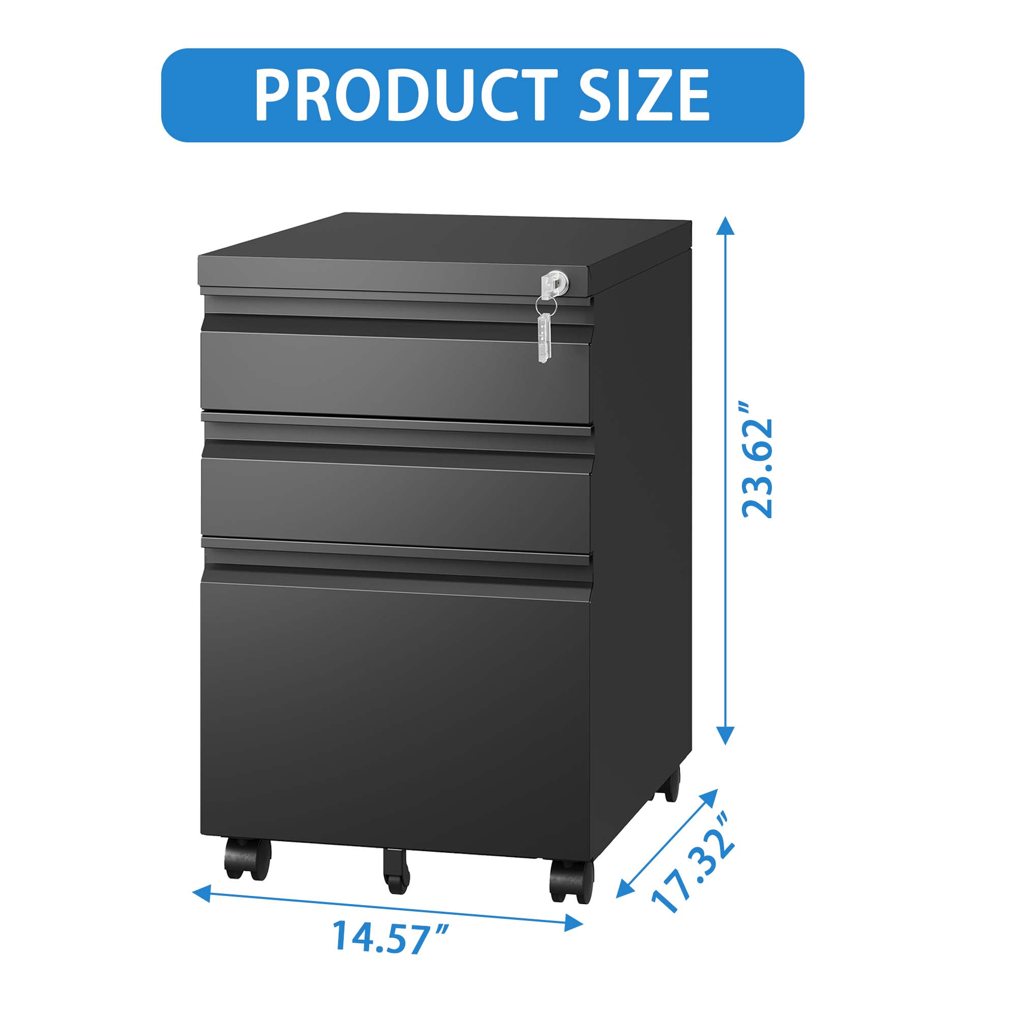 PRODUCT SIZE  
23.62" x 14.57" x 17.32"