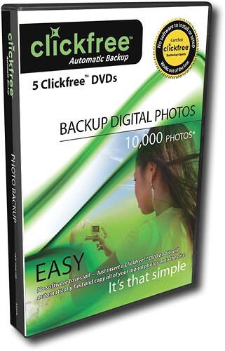 Angle Standard. ClickFree - 5-Pack Photo Edition DVD+R Discs with Jewel Cases.