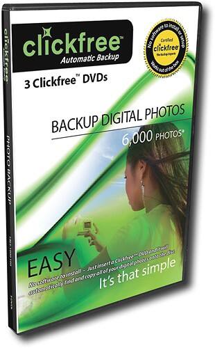 Angle Standard. ClickFree - 3-Pack Photo Edition DVD+R Discs with Jewel Cases.