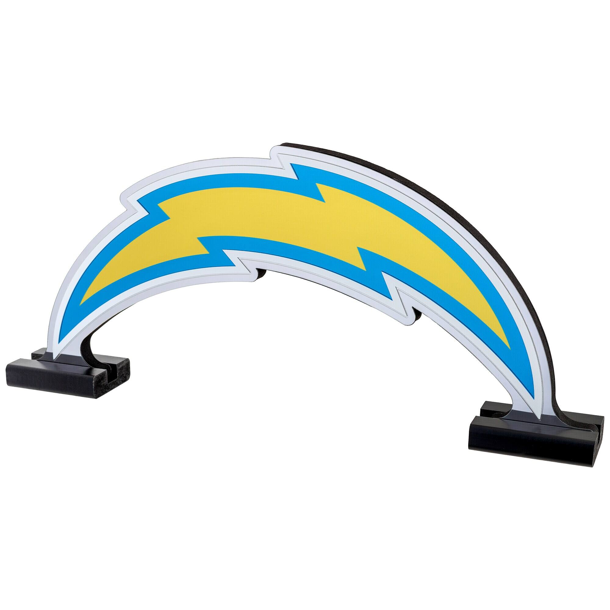 Alt View 1. Sporticulture - Los Angeles Chargers LED Infinity Logo Light - Yellow.