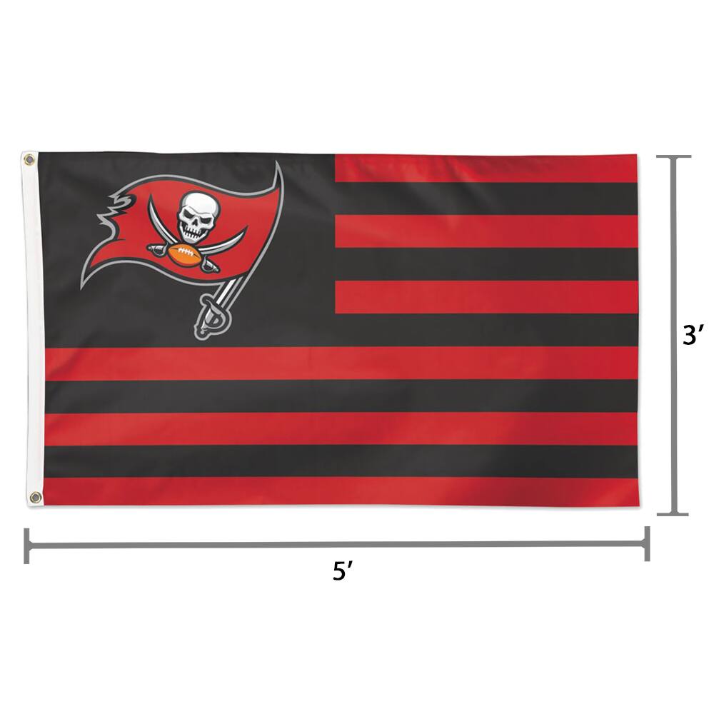 Alt View 1. WinCraft - Tampa Bay Buccaneers 3' x 5' Americana Stars & Stripes Deluxe Flag - Multicolor.