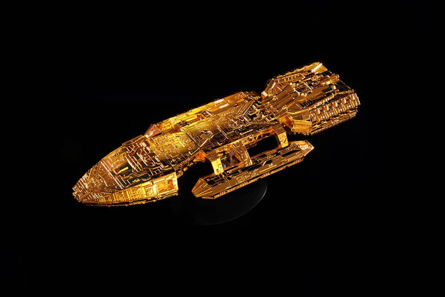 Alt View 1. PopMarket - Battlestar Galactica - Limited Edition Gold Classic Galactica Gold Die-Cast 10.5" Ship   - COLLECTIBLES - Multicolor.