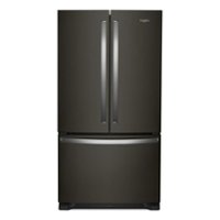 Whirlpool - 20 Cu. Ft. French Door Refrigerator with Elevated Deli Drawer - Black Stainless Steel - Front_Zoom