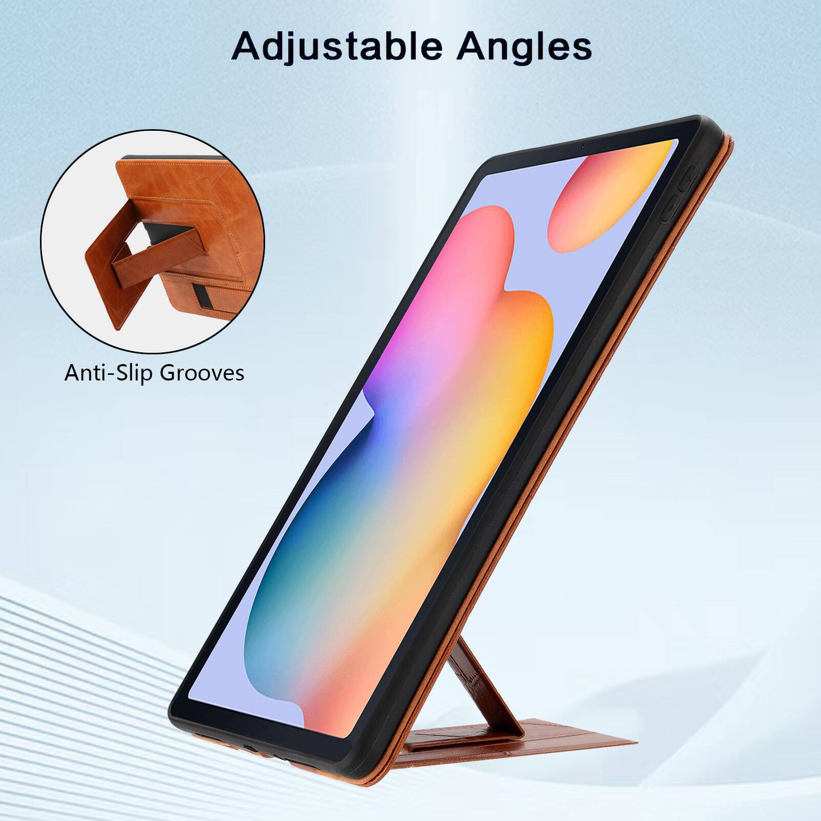Adjustable Angles  
Anti-Slip Grooves