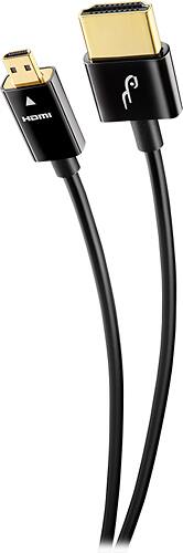 Front. Rocketfish™ - 6' Micro HDMI Cable - Matte Black.