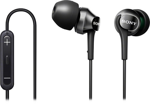 Questions and Answers: Sony Earbud Headphones Black MDREX100IP/B - Best Buy