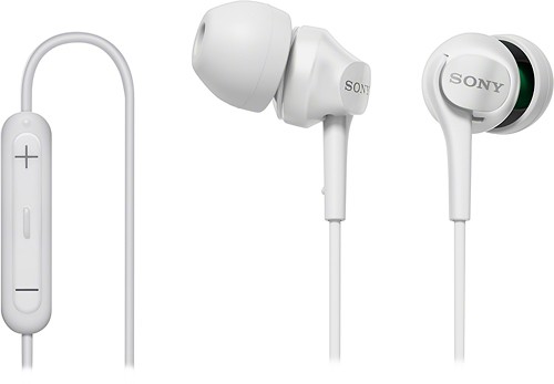  Sony - Earbud Headphones - White