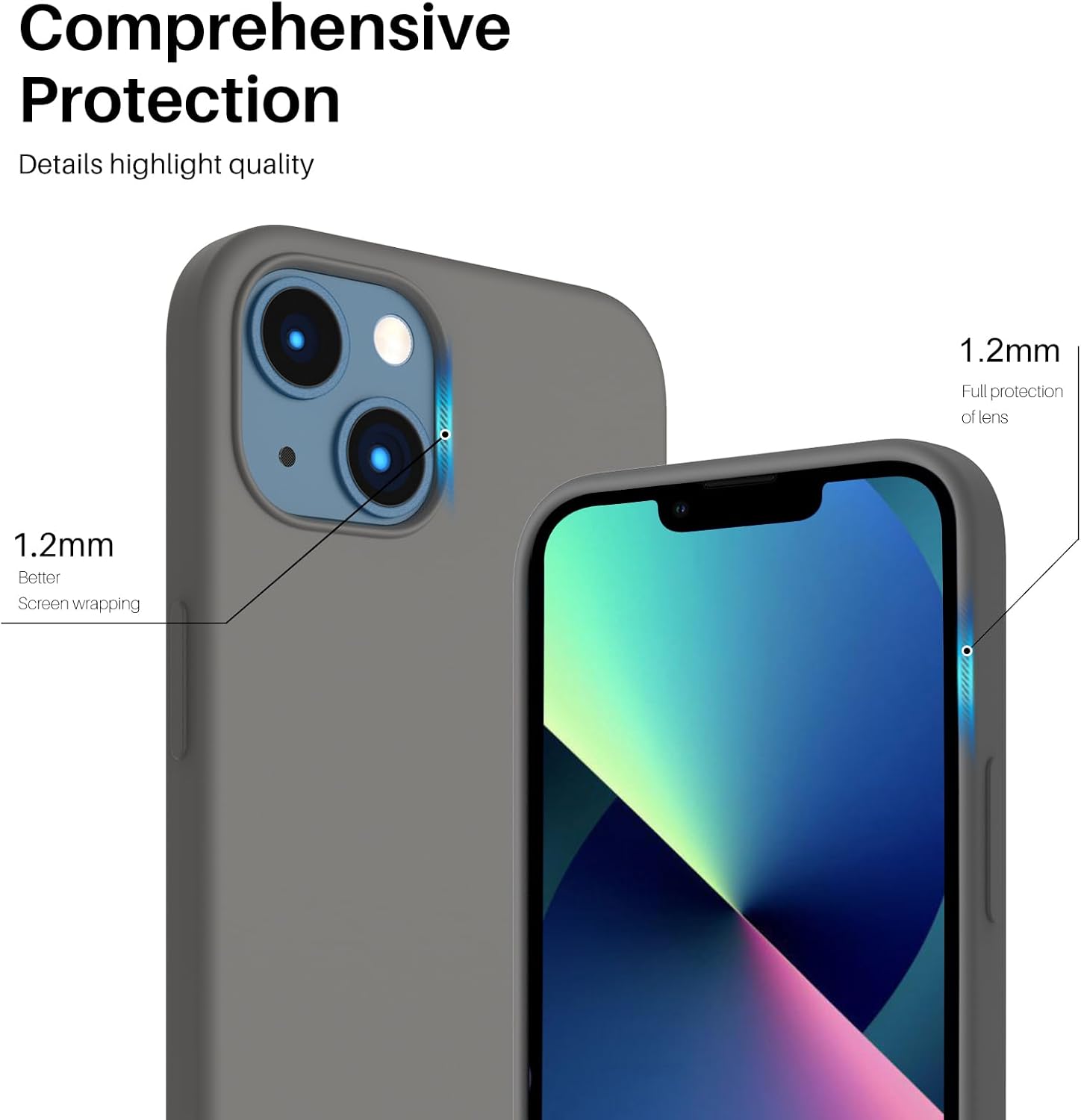 Comprehensive Protection
Details highlight quality
1.2mm
1.2mm
Better Screen wrapping
Full protection of lens