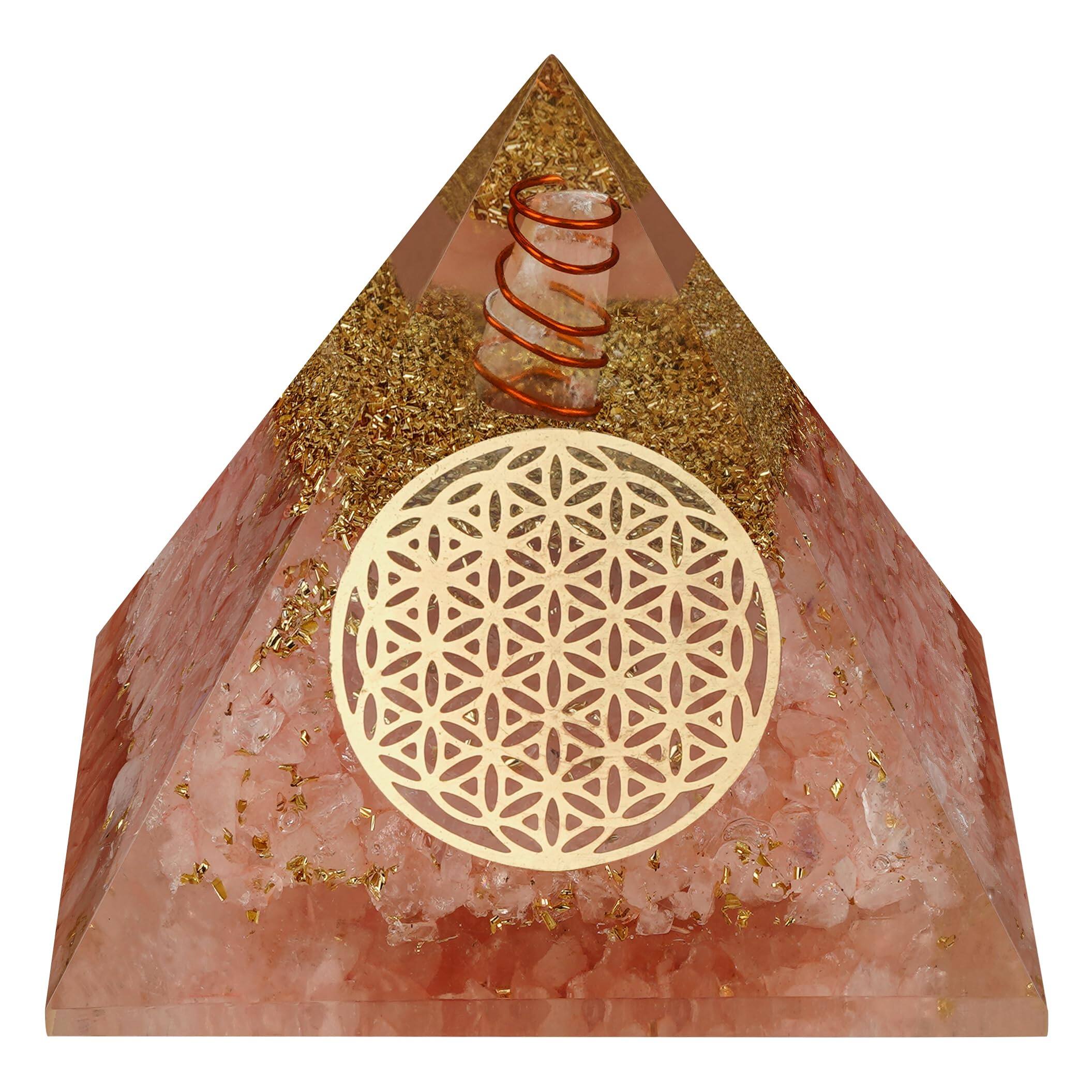 H- Rose Quartz Orgone Pyramid