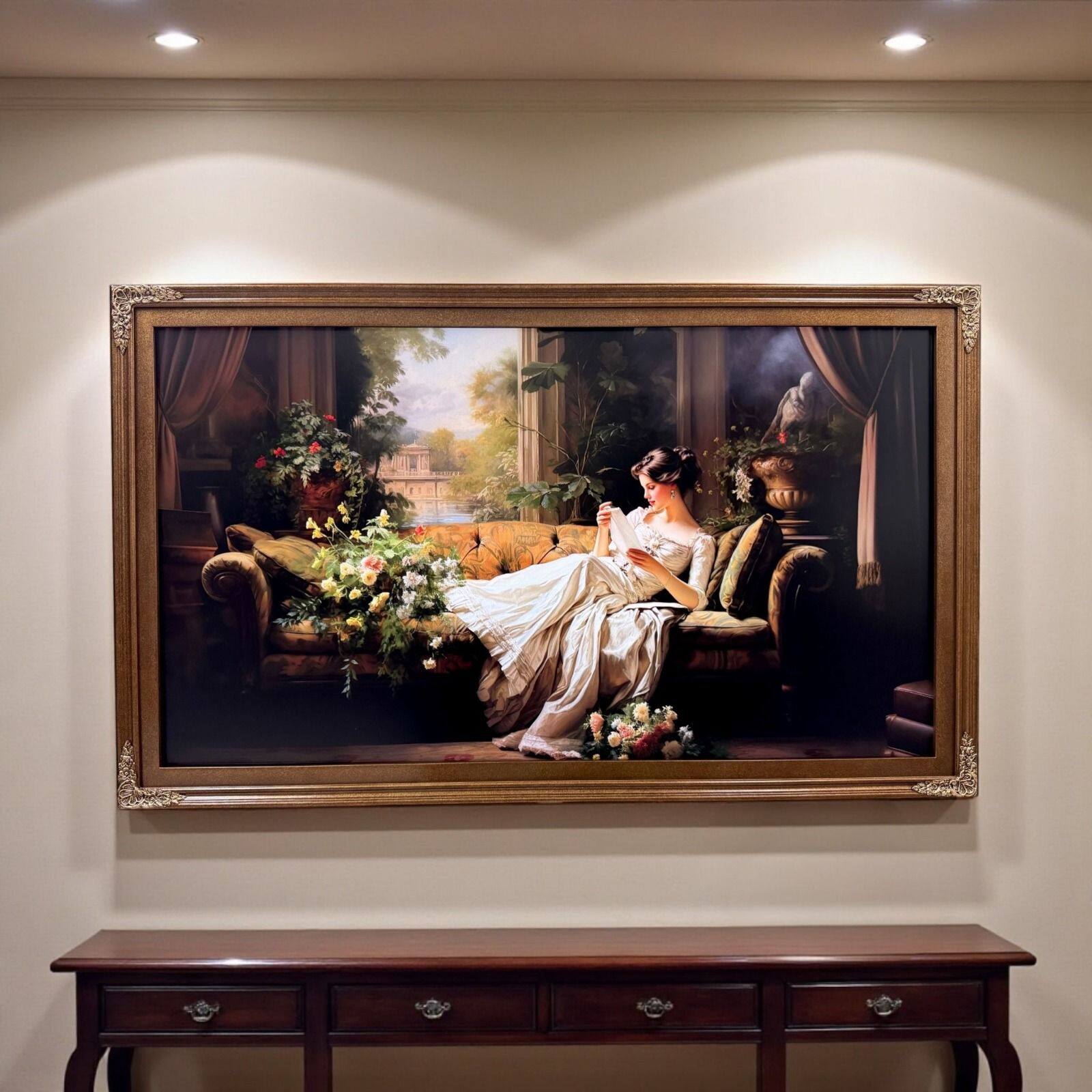 Alt View 10. LAREDO FRAME FACTORY - 65 inch Handmade Ornate wood For TCL A300W NXTVISION Tv - ANTIQUE BRONZE FINISH.