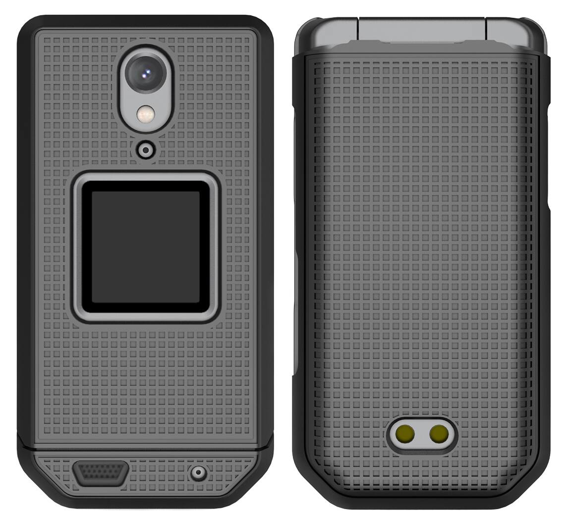 Alt View 2. Nakedcellphone - Hard Case for CAT S22 Flip Phone - Black.