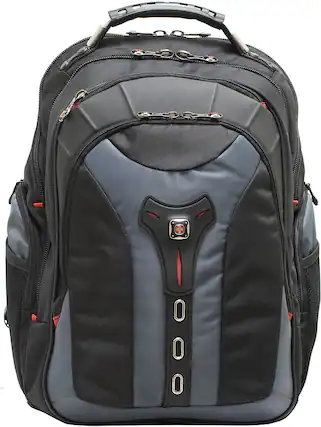 Front. SwissGear - PEGASUS Laptop Backpack - Black/Blue.