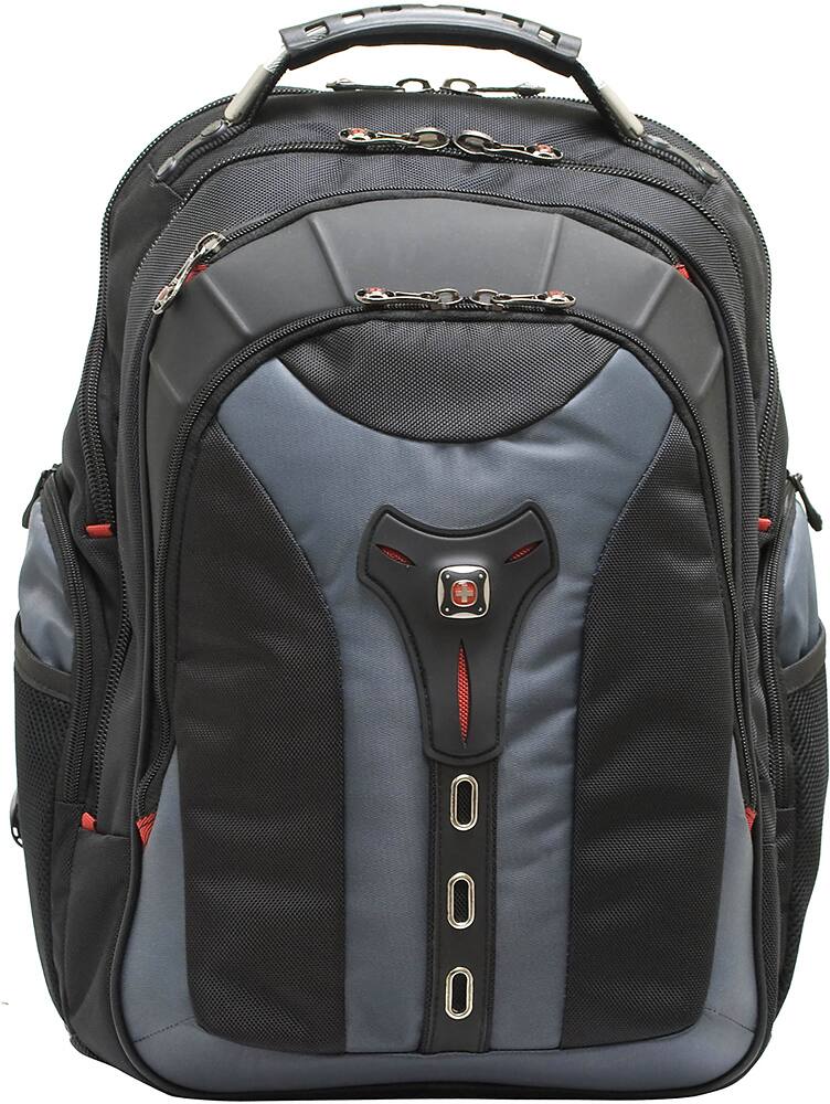 Front. SwissGear - PEGASUS Laptop Backpack - Black/Blue.