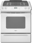 Front Standard. Whirlpool - 30" Self-Cleaning Slide-In Gas Range - White-on-White.