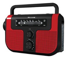 WeatherX - AM/FM Weather-Band Radio - Red - Front_Zoom
