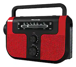 WeatherX - AM/FM Weather-Band Radio - Red - Front_Zoom