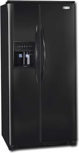 Angle Standard. Frigidaire - Gallery 22.6 Cu. Ft. Counter-Depth Side-by-Side Refrigerator - Smooth Black.