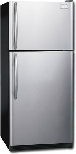 Angle Standard. Frigidaire - 18.3 Cu. Ft. Top-Mount Refrigerator - Stainless-Steel.