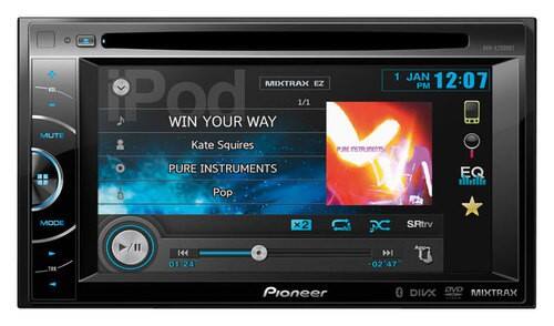 Front Standard. Pioneer - DVD - Built-In Bluetooth - Apple® iPod®-Ready - In-Dash Receiver with Remote.