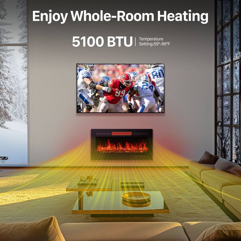 Enjoy Whole-Room Heating  
5100 BTU  
Temperature Setting: 59-86°F