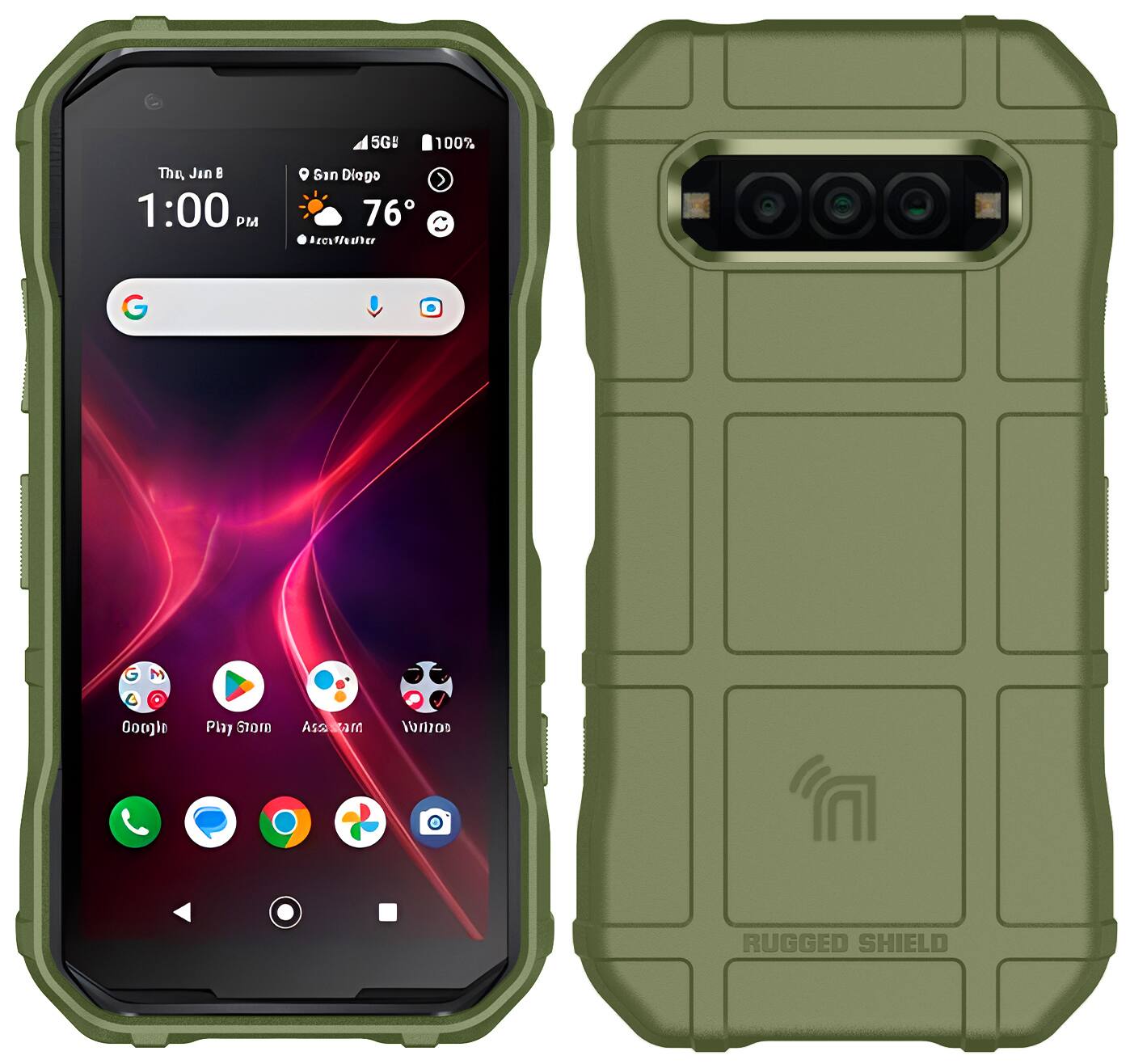 5G
100%
Thu, Jan 8
1:00 PM
San Diego
76°
Google
Play Store
Assassin's Creed
Wonders
RUGGED SHIELD