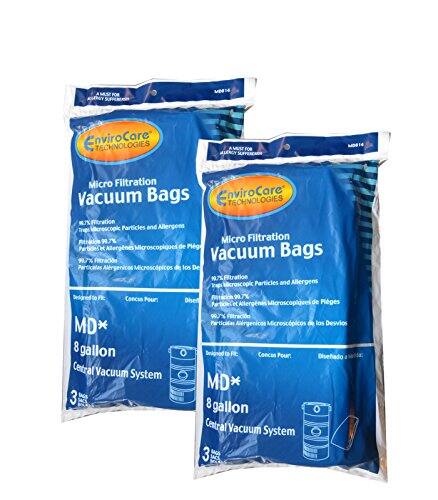 GDG POR E EnviroCore TECHNOLOGIES MEST FOR Micro Filtration Bags Care Vacuum Enviro TECHNOLOGIES 7% Flitration Microscopic Particles and Allergens These ntraic 7% Micro Filtration Allergenes Microscopiques de Plg 97% Fitracidn Vacuum Bags Alergenicos Microscopicos de los De Fitration rp Mikcrascopic Particles and Allergens Designed to FR Concan Pour: 90.7% Disen Microscopiquei de Plges et Allergnes 9/X Fitracin MD* Particalas Alrgenicos Micrescpicos de los Desvios 8 gallon FL: Concus Pour: Diseado Cestr al Vacuum System MD* 3 IAGS 8 gallon Central Vacuum System 3 SACE