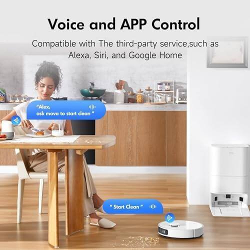 Voice and APP Control
Compatible with The third-party service, such as Alexa, Siri, and Google Home
"Alexa, ask mova to start clean"
Start Clean