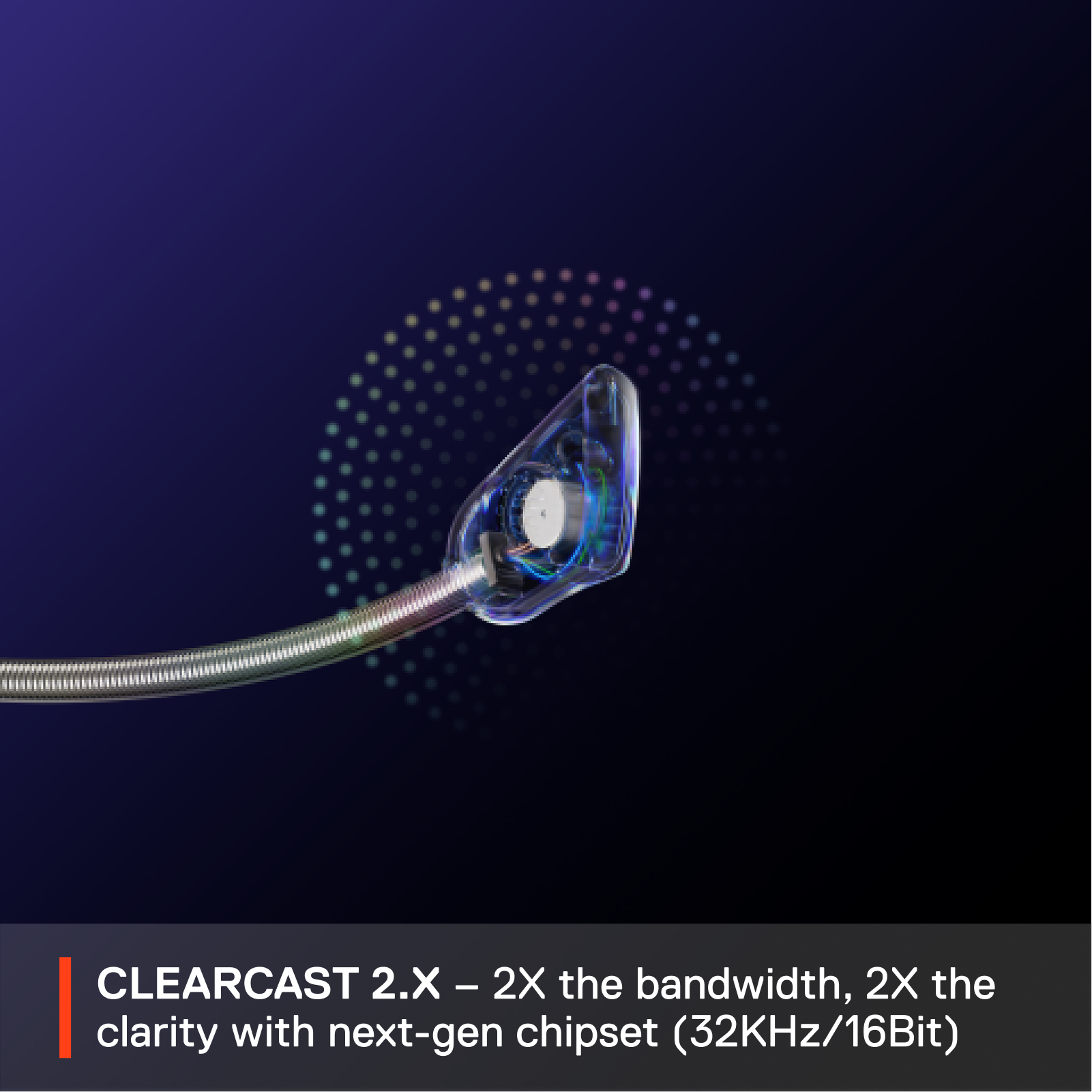 CLEARCAST 2.X – 2X the bandwidth, 2X the clarity with next-gen chipset (32KHz/16Bit)