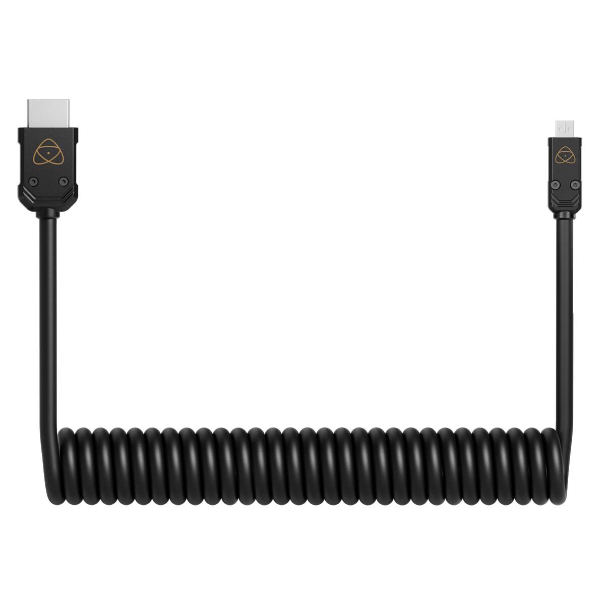 Atomos - 17.7" 4K HDMI to Micro-HDMI Coiled Cable, Black