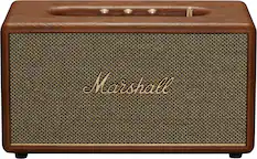 Front. Marshall - Stanmore III Bluetooth Home Speaker with Bass / Treble / Volume Controls and 3.5 mm Auxiliary / RCA Inputs - Brown.