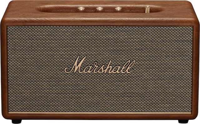Front. Marshall - Stanmore III Bluetooth Home Speaker with Bass / Treble / Volume Controls and 3.5 mm Auxiliary / RCA Inputs - Brown.