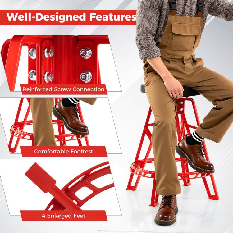Well-Designed Features  
Reinforced Screw Connection  
Comfortable Footrest  
4 Enlarged Feet