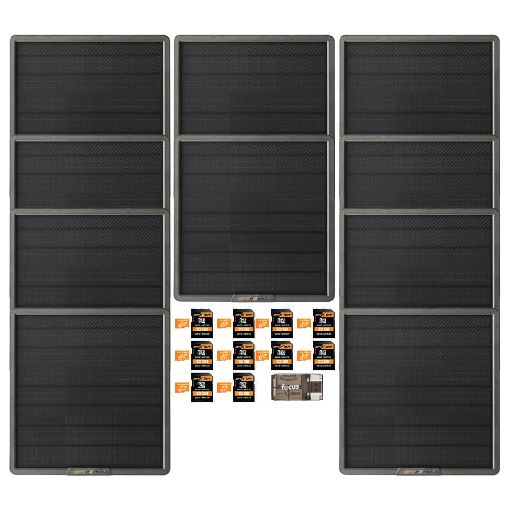 Spypoint - 10-Watt Solar Panel for Trail Camera (10-Pack) Bundle with Accessories